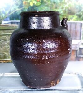 Antique Southeast Asian Anamese Storage Jar Wine Jug With Spout