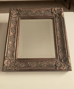 Art Nouveau Style Gold Framed Beveled Mirror 14 By 12 Inches