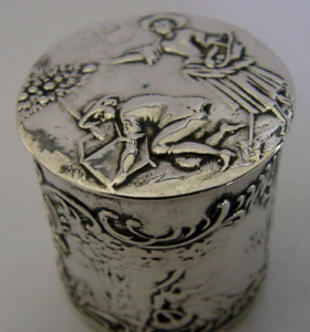 Hanau Sterling Silver Pepper Mint Box 1896 Antique English Import