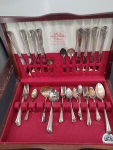 Holmes Edwards Silveware Set 53 Pcs Inlaid Is Silverplate Flatware With Chest