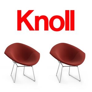 2 Knoll Bertoia Diamond Chairs Lot Full Cover Florence Saarinen Eames Mcm Danish