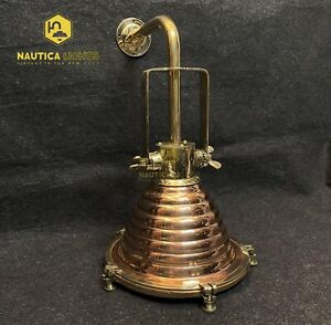 Vintage Style Nautical Copper And Brass Wall Hanging Pendant Light Fixture