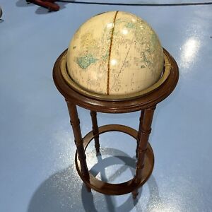 Vintage 12 Cram S Imperial World Globe On 36 Powell Wooden Stand 