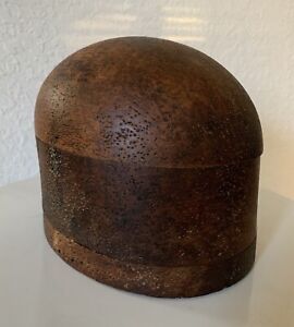 Vintage Antique Wooden Wood Hat Mold Millinery Hat Block Form
