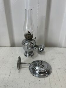 Vintage Chromed Brass Perko Oil Lamp