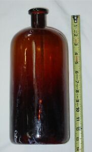 Antique Gallon Parke Davis Co Hydrogen Peroxide Bottle Cork Top 13 1 2 X 6 