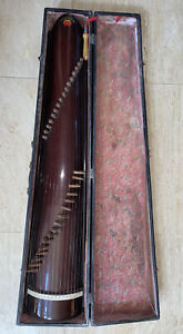 Hsien Chin Art Factory Japanese Koto Harp String Instrument 1960s Natural Wood