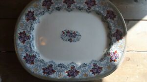 Antique Victorian Serving Large Tray Platter 17 5 X 14 