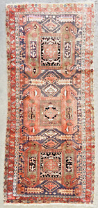 Vintage Karabagh Runner Hand Made Wool Hallway Kazak Rug Carpet 9 10 X 4 6 
