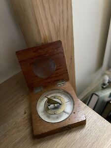Antique Pocket Solar Compass Clock Sundial French Or Austrian
