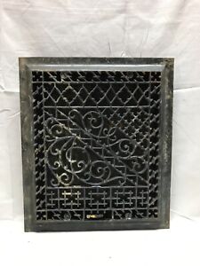 Antique Cast Iron Heat Grate Wall Register 10x12 Decorative Vintage Old 849 23b