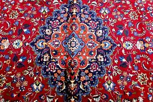 10x13 Signed Masterpiece 300kpsi Hand Knotted Vegetable Dye Hq Wool Mashadd Rug