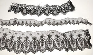 Black Mourning Funeral Lace Trim Edging Netting Vintage Antique Victorian Lot 1