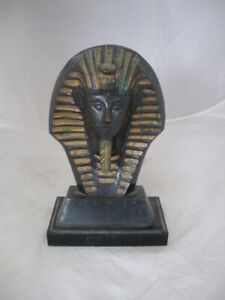 Sphinx Figurine Egyptian Statue Ancient Sculpture Pharaoh Bronze Head 8 Heavy