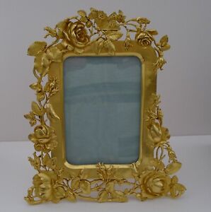 Heirloom Quality French Gilded Bronze Picture Frame C 1900