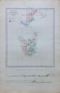  Carte G Ologique De La Terre De Van Diemen Tasmania Dumont D Urville 1842