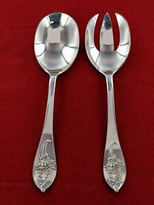 Vintage Richard Dimes Sterling Silver Serving Spoon Serving Fork