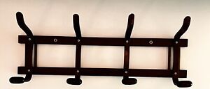 Vintage Hand Made 4 Hook Wall Rack Bentwood Thonet Style Hat Coat Rack