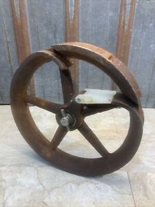 Unique Industrial Rusty Machine Steampunk Pulley Gear Cog Lamp Base Wheel