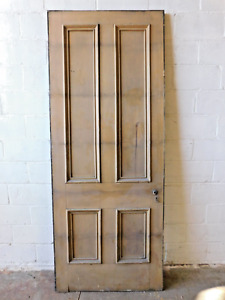 1800 S Antique Entry Door Original Italianate Style Four Panel Tall Fir Ornate