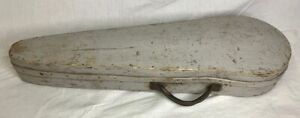 Antique Hand Made Wooden Musical String Instrument Case Original Surface Paint