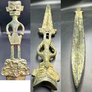 Ancient Large Luristan Prestige Bronze Rare Big Sword 65 Cm
