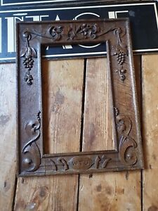 Antique Old Wooden Arts And Crafts 1917 Photo Picture Frame 10 X 6 Inch