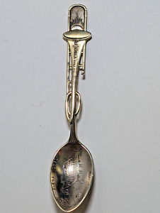 Rare Gorham Sterling Figural Trombone First House Souvenir Spoon
