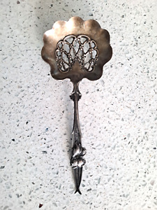 Antique Sterling Silver Nut Spoon 4 1 2 Daniel Low Co