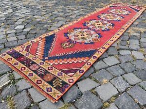 Carpet Bohemian Wool Runner Rug Turkish Vintage Handmade Rug Runner 2 1 X 8 4