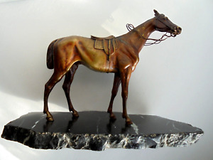 Antique Franz Bergman Cold Painted Bronze Saddled Horse 