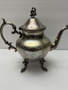 Vintage Birmingham Silver Company Ornate Silverplate Tea Pot