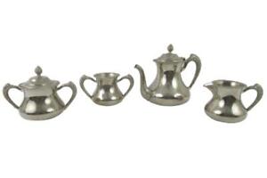 Four Piece Antique Eb Webster Tea Service Set 666 Teapot Sugar Bowl Creamer