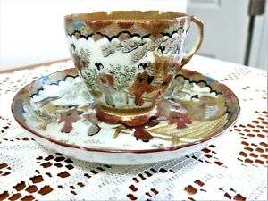 Antique Demitasse Japanese Cup Saucer