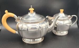 Persian Asian Sterling Silver 2 Pc Tea Set Teapot Pitcher 763 Grams Lowest Price