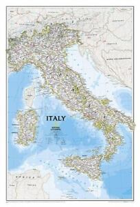 National Geographic Reference Map Italy Classic Folded 23 X 34 Unfolded 