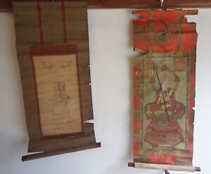 Hanging Scroll Set Original Kakejiku Buddhist Images From Kyoto Japan 0221d21