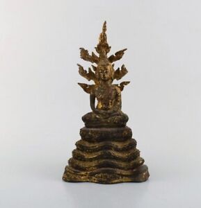 Bangkok School Big Buddha In Patinated Bronze 1800 1850 