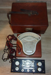 Antique Whitney Electrical Instrument Co Dc Voltmeter Ammeter Portable Shunt