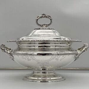Mid 19th Century Antique Victorian Silverplated Soup Tureen Circa 1860 Martin Ha