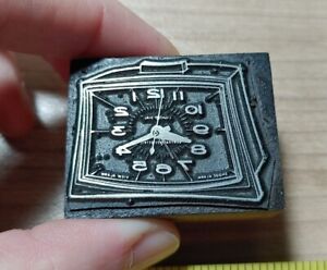 Vintage Letterpress Printing Block Lighted Dial Alarm Clock