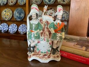 19th Century English Staffordshire Pottery Figures With Deer Lovely