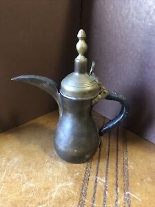 Antique Islamic Original Brass Dallah Coffee Pot