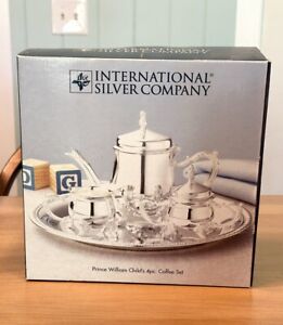 Vintage International Silver Company Prince William Child S Coffee Set Nib