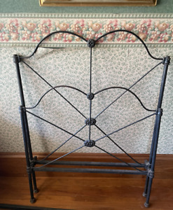 Antique Black Cast Iron Twin Bed From Texas Ranch