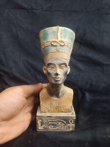 Rare Ancient Egyptian Antiquities Head Queen Nefertiti Advisor Wife Of Ramses Bc