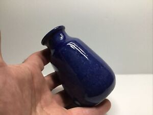 Small Antique Cobalt Blue Salt Glazed Stoneware Polish Bottle Ronuk 