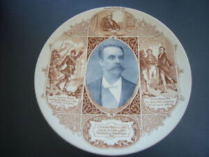 Mens Famous Plate Earthenware Of Sarreguemines Casimir Perier 