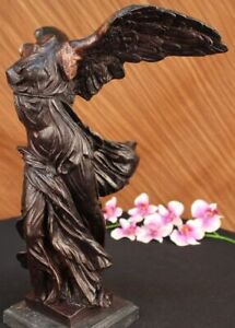 Winged Victory Athena Nike Paris Louvre Statue Sculpture Art 18 Bronze Figurine