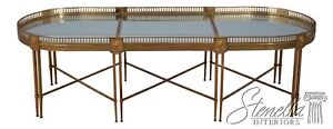 L60793ec Regency Exceptional Quality 3 Part Brass Coffee Table W Mirror Top
